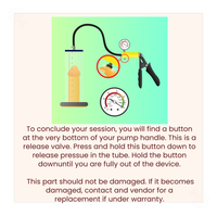 Decompression button and leaving tube