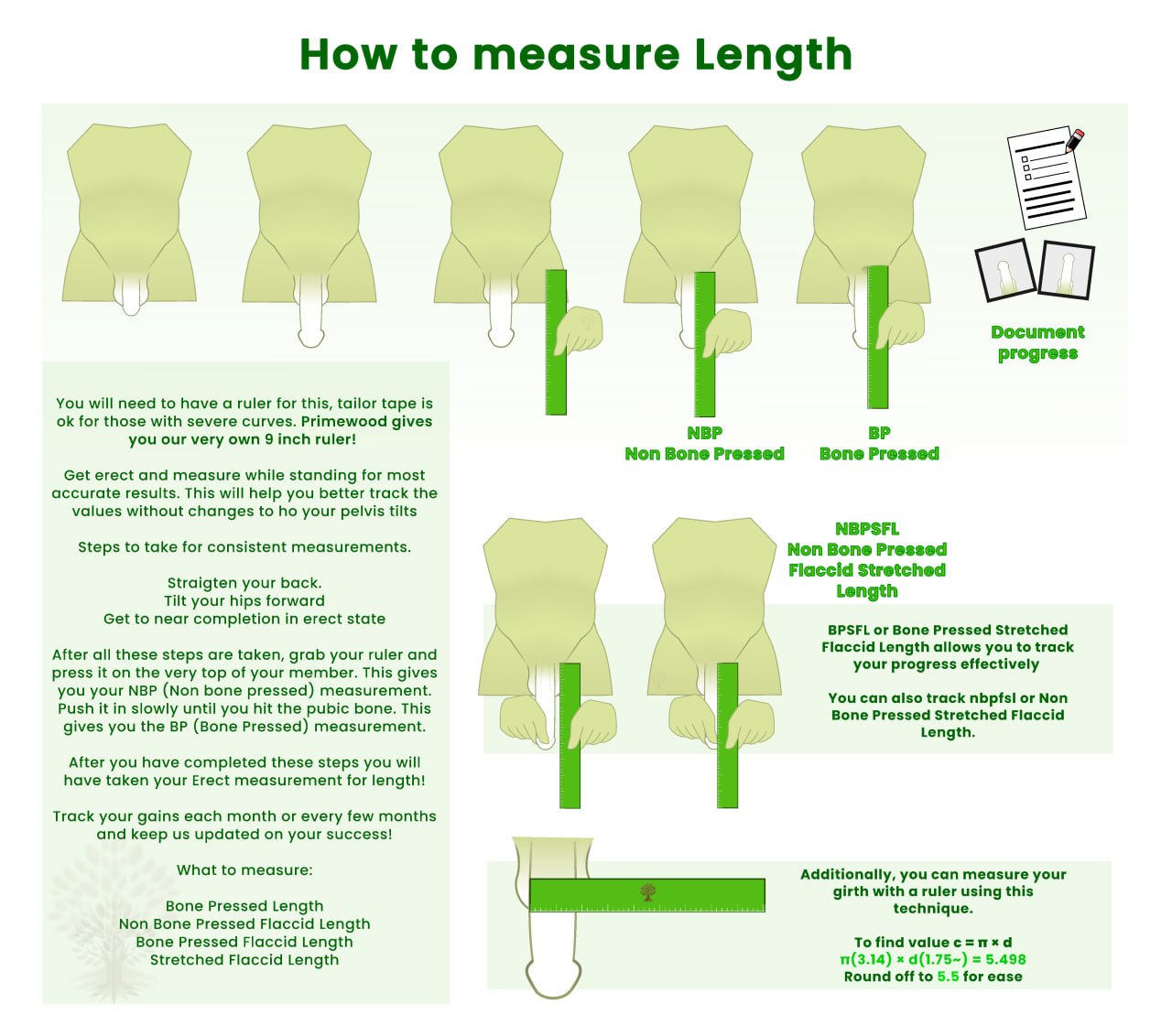 How to measure length: bone pressed and non bone pressed